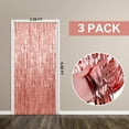 thumbnail image 7 of 3 Pack 3.3x6.6 Feet Rose Gold Foil Fringe Backdrop Curtains, Tinsel Streamers Birthday Party Decorations, Fringe Backdrop for 2025 New Years Eve, Graduation, Baby Shower, Gender Reveal, 7 of 7