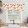 thumbnail image 4 of Fall Autumn Maple Leaves Kitchen Curtains Valance for Windows Thanksgiving Orange Red Leaf Harvest Curtain Small Farmhouse Rod Pocket Window Treatment for Bathroom living Room Decorations 54x18inch, 4 of 6