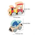 thumbnail image 3 of Wooden Magnetic Train Set - Fun and educational Building Blocks for Kids - includes animal and Fruit Pieces, 3 of 7