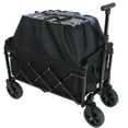 thumbnail image 4 of Collapsible Wagon Cart with Expandable Space, Foldable Wagon with All-Terrain Wheels, Heavy Duty Utility Cart for Grocery Camping Shopping, Black, 4 of 9