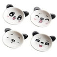 thumbnail image 1 of Miangastore Creative Ceramic Saucer for Home Use Black Cartoon Panda Shape Mini Plate 4 Pieces, 1 of 8