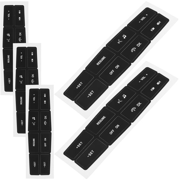 FRCOLOR 5 Pcs Interior Sticker Steering Wheel Button Repair Decals Stickers Black