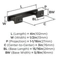thumbnail image 4 of Amerock Triomphe 3 inch (76mm) Center-to-Center Oil-Rubbed Bronze Cabinet Pull - 10 Pack, 4 of 5