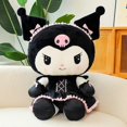 thumbnail image 3 of Muñeco de peluche de dibujos animados Sanrio Kuromi, uniforme lindo de gran tamaño, pequeño diablo Kawaii, juguete de peluche, almohada suave para dormir, regalo para niñas, 3 of 5