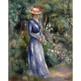 thumbnail image 2 of Renoir, Pierre-Auguste 20x24 Black Ornate Wood Framed with Double Matting Museum Art Print Titled - Woman In a Blue Dress, 2 of 4
