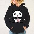 thumbnail image 4 of Nueva moda unisex kawaii lindo panda boba tea impreso sudaderas con capucha hombres mujeres casual manga larga sudaderas con capucha adolescentes tops al aire libre, 4 of 5