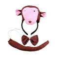 thumbnail image 3 of Animal Headband Tail Bowtie Set Halloween Cosplay for Performance Dance Prom Monkey, 3 of 7