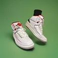 thumbnail image 3 of Ni - ke Ni - ke Air Jordan 2 Retro Italy White Fire Red Sneakers OG DR8884-101 Mens Size 11, 3 of 5