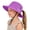 Solid Purple, variant on Kids Girls Ponytail Sun Hat UPF 50+ UV Protection Quick Dry Bucket Cap Adjustable Foldable Mesh for Beach Fishing Outdoor