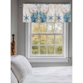 thumbnail image 3 of Blue Beige Coastal Curtain Valances for Windows, Summer Beach Nautical Shell Coral Starfish Kitchen Valance Window Treatment, Light Filtering Block Curtains for Bathroom/Bedroom/Living Room 54''x18'', 3 of 9