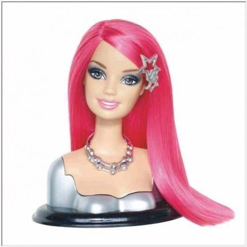 Barbie Fashionistas Swappin Styles Head Pink Hair