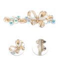 thumbnail image 3 of Unique Bargains 1 Pc Rhinestones Butterfly French Barrette Hair Clips Hairdo Clip for Home Champagne, 3 of 5