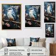 thumbnail image 4 of Designart "Murmuring Hummingbird in Moonlight Blue IV" Animals Framed Wall Art - Traditional Blue Bird Entryway Framed Wall Art, 4 of 6