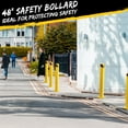 thumbnail image 2 of Telyswee 1pcs 2pcs Safety Bollard Post, 48" Height Steel Bollard Post, 4.5" Diameter Security Traffic Barrier Post, Yellow Steel Bollard for Warehouse Parking Lot, 2 of 7