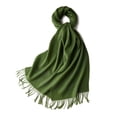 thumbnail image 1 of Minnieouse Bufanda de tubo elegante con flecos, cálida y moderna para todas las ocasiones, bufandas de punto fino de invierno Accesorios de disfraces verde oliva, 1 of 6