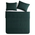 thumbnail image 3 of VCNY Home Sands 3-Piece Dark Green Textured Curve Striped Pinsonic Quilt Set, King, Adult, Unisex, 3 of 5