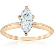 Pompeii 14k Yellow Gold 1ct Marquise Diamond Engagement Solitaire Ring (G/H,I1)