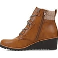 thumbnail image 3 of LifeStride Womens Zone Lace Up Wedge Bootie Whiskey Brown 6W, 3 of 5