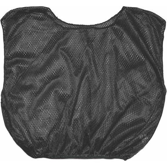 Champion Sports Mesh Practice Scrimmage Vest Regular and Numbered (Youth and Adult) - Pack of 12, Black, Youth Regular