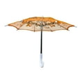 thumbnail image 6 of THY COLLECTIBLES Pack of 6 Mini Lace Umbrella Parasols with Sequins - Delicate Dolls Size Decorative Small Umbrella for Weddings, Baby Showers, Parties and Events - 11.6 inch Diameter Orange, 6 of 8