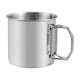 thumbnail image 2 of Taza de acero inoxidable para camping con asa plegable Taza de acero inoxidable resistente para mochileros 350ml, 2 of 8