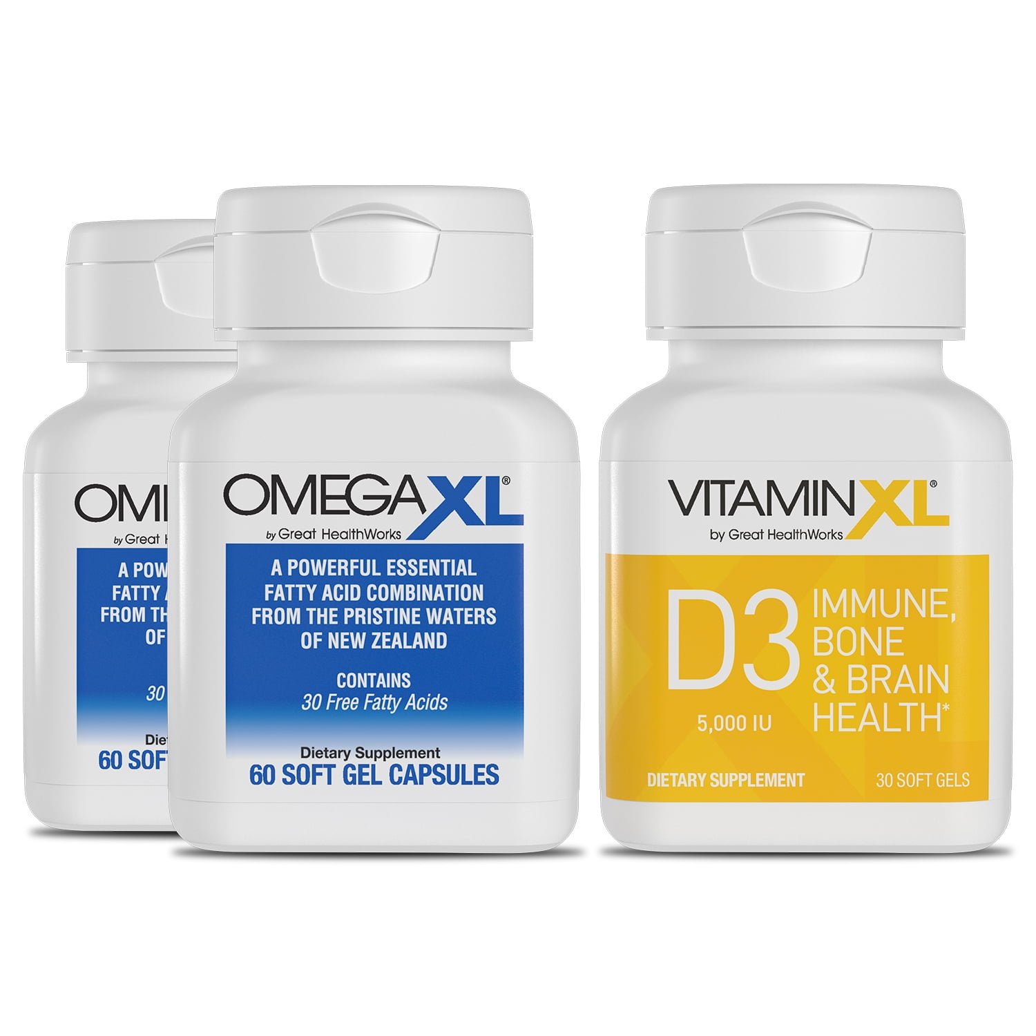 OmegaXL Powerful Joint and Muscle Support Supplement 60 count (2 Pack