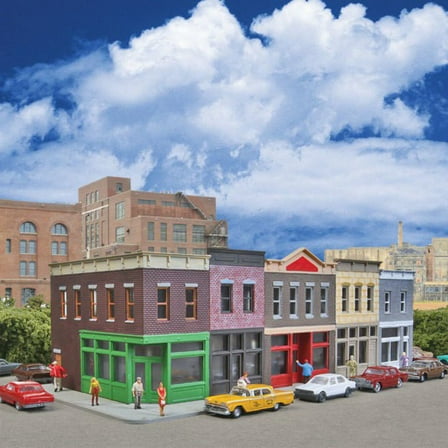 Walthers Cornerstone N Scale Building/Structure Kit Merchant's Row I Downtown