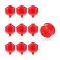 thumbnail image 1 of 10 piezas de filtro para herramienta de pulverización, 58 x 68 mm, minifiltro de aire y agua, bola de filtro de plástico impermeable, herramienta de alto flujo, color rojo, 1 of 5
