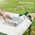 thumbnail image 5 of Resenkos Folding Fish Cleaning Table, Portable Camping Table with Faucet, Drainage Hose, Sprayer and Shelf, White, 5 of 7