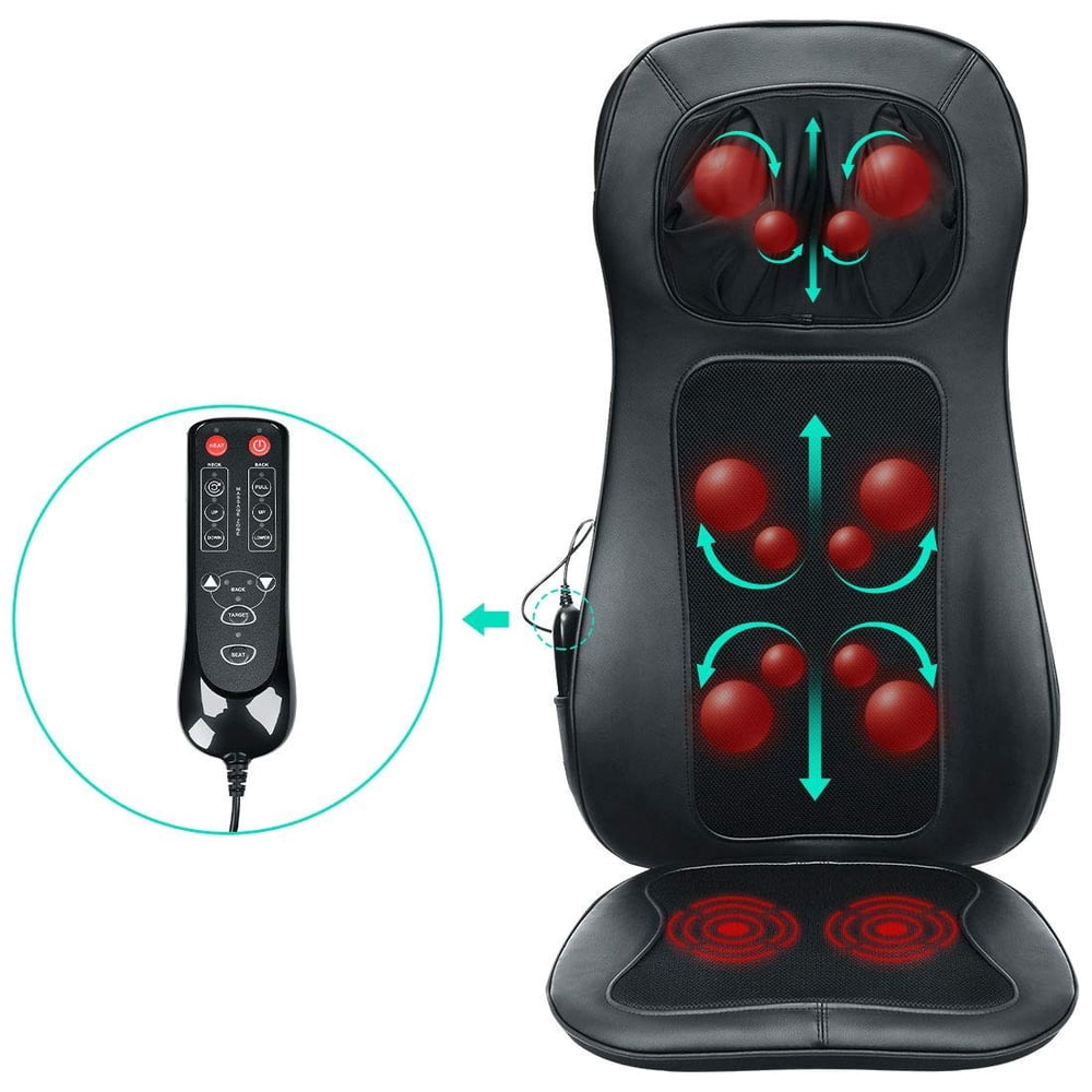 Shiatsu Neck and Back Massager Seat Kneading Rolling Vibrationfor