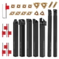 thumbnail image 1 of 21Pcs Indexable Lathe Turning Tool Kit Metal Lathe Tool Holder Turning Inserts, 1 of 8