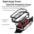 thumbnail image 2 of Apple Watch Series 7 / 8 Case, Apple Watch 7 / 8 Screen Protector 41mm 45mm Tempered Glass Water-Resistant Hard PC Protective Case for Apple Watch Series 7/8 (41mm, Black), 2 of 7