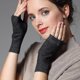 thumbnail image 2 of Guantes de invierno cálidos sin dedos para mujer, con agujero para el pulgar, lana de angora súper suave, 2 of 4