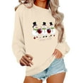 thumbnail image 2 of HOMBOM Crewneck Sweatshirts for Women Holiday Ugly Merry Christmas Gifts Khaki Adults Sweatshirt Xmas, 2 of 6