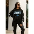 thumbnail image 6 of Women's Gameday Couture  Black Detroit Lions Velocity Relaxed Rhinestone Pullover Sweatshirt, 6 of 6