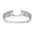 thumbnail image 5 of 14K White Gold Ring Band Wedding Diamond Round Wrap, 5 of 7