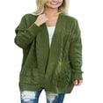 thumbnail image 2 of Cardigan Ouvert à Manches Longues Couleur Unie pour Femmes avec Poches, 2 of 9
