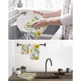 thumbnail image 5 of Yellow Daisy Kitchen Dish Towels for Drying Dishes Set of 4, Farmhouse Country Flower Leaf Plant Wood Grain Waffle Weave Microfiber Hand Tea Bathroom Towels Quick Dry & Absorbent Towel 15.7x23.6, 5 of 7