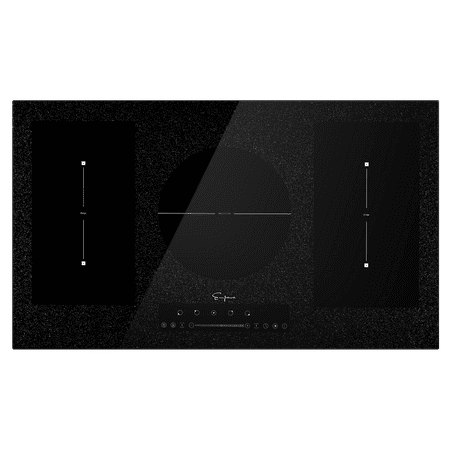 Empava 36 in Electric Stove Induction Cooktop with 5 Booster Burners Including 2 Flexi Bridge Element Smooth Surface in Black