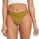 thumbnail image 1 of Balery Gold Glitter Tangas de Algodón para Mujer con Estampado – Ropa Interior Sexy, Transpirable, G-string-Medium, 1 of 1