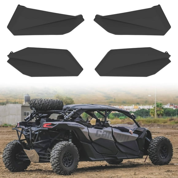 Kit de Portes Inférieures pour Can-Am X3 Max, Panneaux d'Insertions de Porte Inférieures SAUTVS avec Cadre en Métal Intégré pour Accessoires Can Am Maverick X3 Max RS DS 2017-2021 (4 Portes, avant & Arrière)