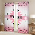 thumbnail image 2 of Manfei Bling Pink Aztec Curtains Pack of 2 (42x84 Each), Vintage Bohemian Triangle Curtains Blackout, Teen Kid Adult Bedroom Curtains, Living Room Curtains Decor, 2 of 6