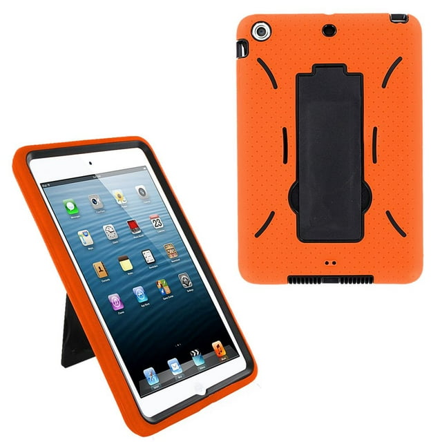 KIQ iPad Mini 4th 5th Gen Case, Hybrid Impact Protectrion Cover for Apple iPad Mini 4 5 7.9 [Black Orange]
