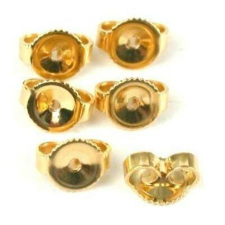 Gold Filled Cameo Pin - 6 14K Gold Filled Earring Backs Yellow Stud Nut Part