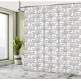 thumbnail image 5 of Ambesonne Acanthus Shower Curtain, Antique Dotwork Motif Art, 69"Wx75"L, Violet Blue Eggshell, 5 of 5