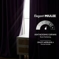 thumbnail image 5 of Purple Velvet Curtains 96 inches - Luxury Blackout Curtains for Bedroom Living Room Thermal Insulated Super Soft Window Drapes Rod Pocket & Back Tab, W52 x L96 inches, 2 Panels, 5 of 7