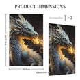 thumbnail image 3 of Fotbe Golden White Fire Dragon Print Duplex Receptacle Wall Plate, 1-Gang 5.0" x3.0" Wall Outlet Covers, Dual Outlet Faceplates Covers, Color-matched Screws Included-Style V, 3 of 6