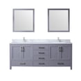 thumbnail image 3 of Jacques 80 in W Dark Grey Double Vanity, Carrara Marble Top, Faucet Set, & 30 in Mirrors, 3 of 4