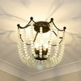 thumbnail image 6 of Golden Lighting 1888-Sf Fcb Tiara 3 Light 15" Wide Semi-Flush Bowl Ceiling Fixture - Black, 6 of 6