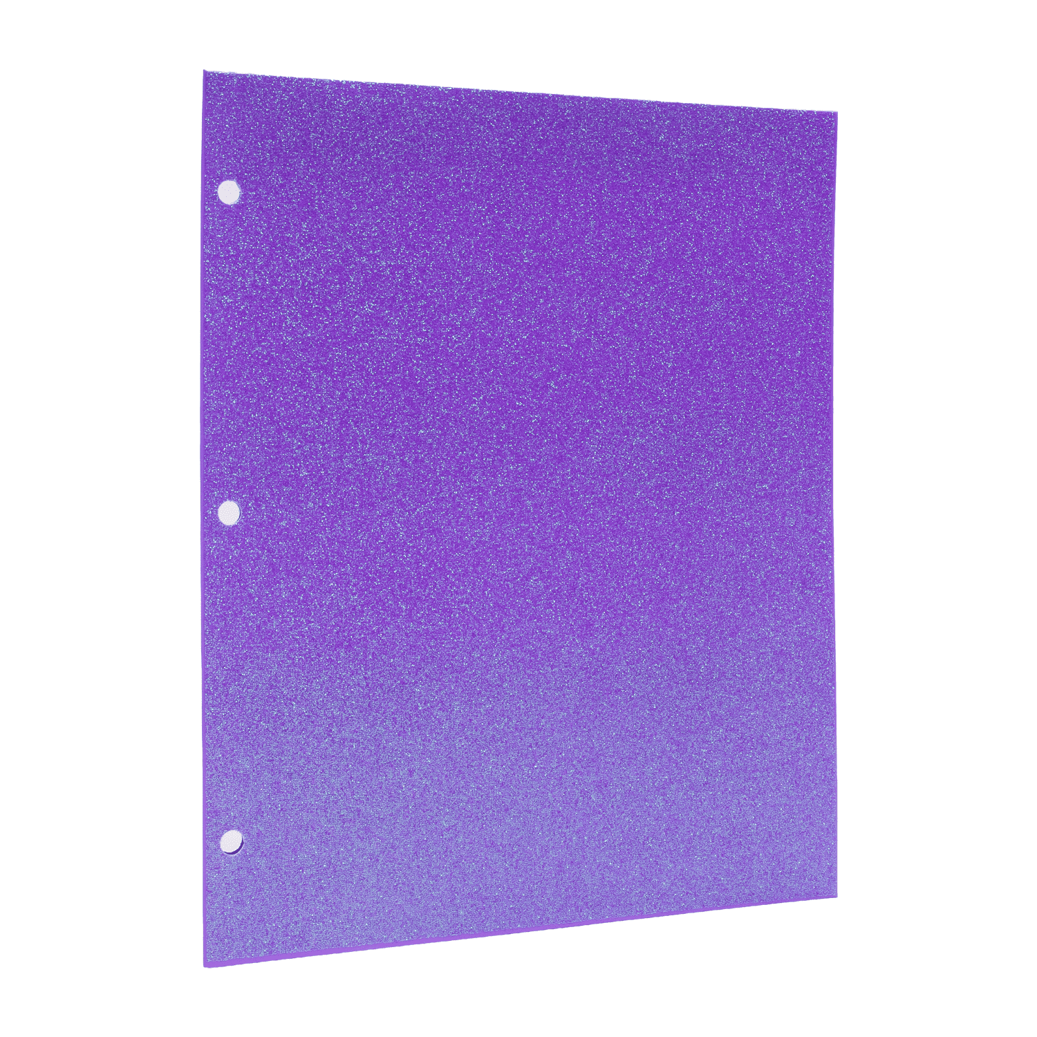 Ecokind Mess-Proof Two-Pocket Glitter Folder, Purple Shimmer